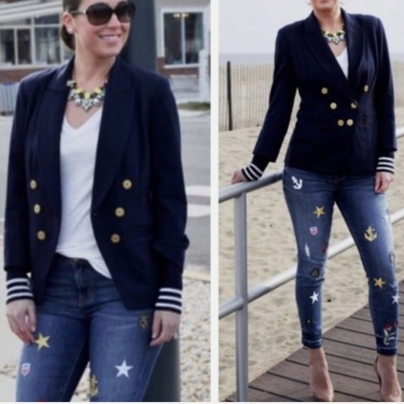 Cabi Grand Slam Nautical Blazer Jacket - Style #5150 - Picture 1 of 4